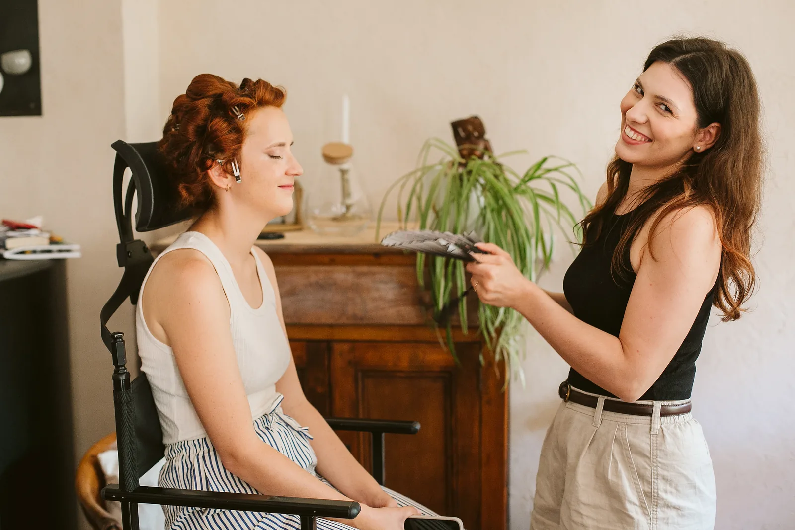 Coulisses des preparatifs, Manoushka Beaute